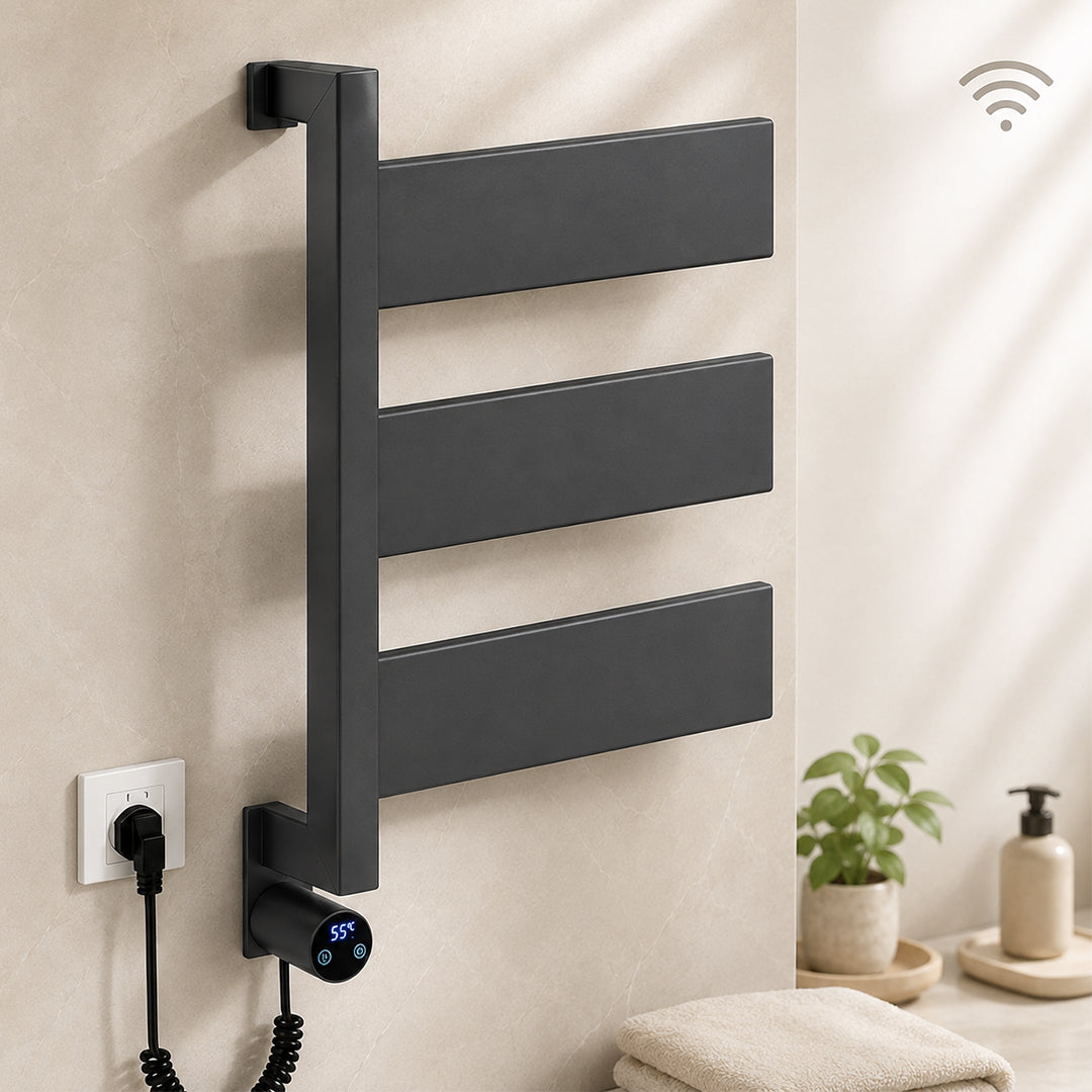 Stainless Steel Wall-Mounted Bathroom Heated Towel Rack