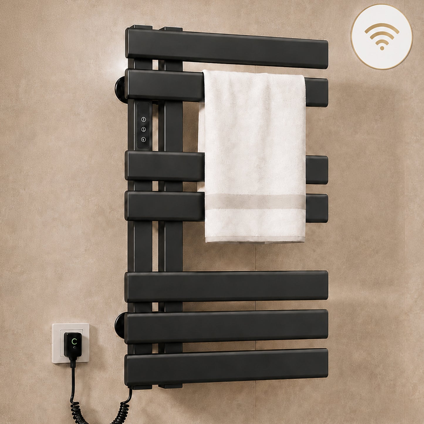 Electric Heated Towel Rack with WiFi Control