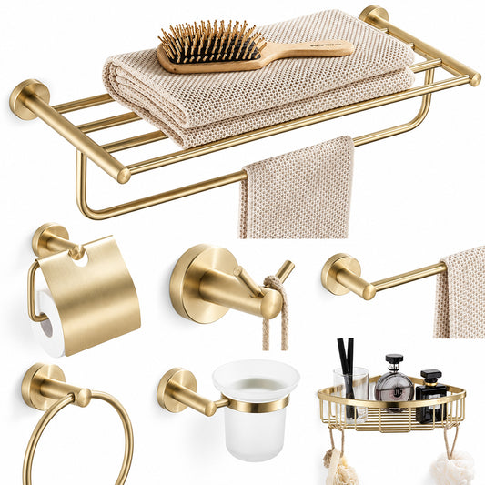 Stainless Steel Wall-Mounted Bathroom Hardware Set