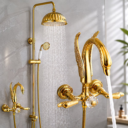 Bathroom Shower Faucet Set Swan Rainfall Shower System