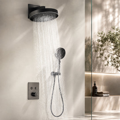 Concealed Shower System with Rainfall Shower & Multi-Mode Handheld Spray