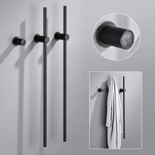Electric Heated Towel Warmer Rack, Wall-Mounted Bathroom Towel Dryer with Digital Timer