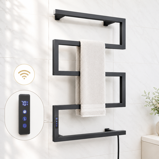 Stainless Steel Towel Warmer Heated Towel Rack with Timer & Temperature Control
