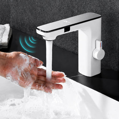 Touchless Automatic Sensor Bathroom Sink Faucet with Hot & Cold Control