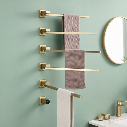 Swivel Electric Heated Towel Rack with Smart Timer