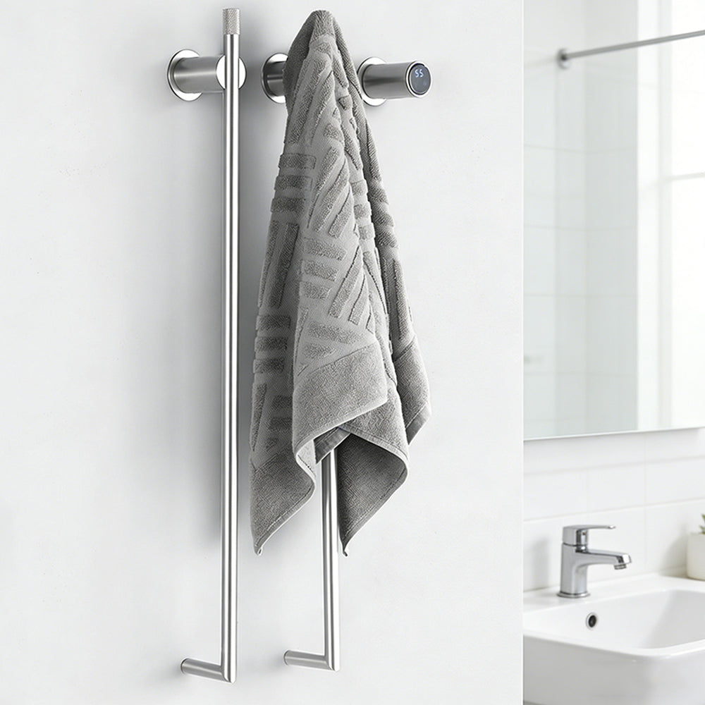 Minimalist Bathroom Towel Warmer Concealed Heated Towel Rack 2Bars