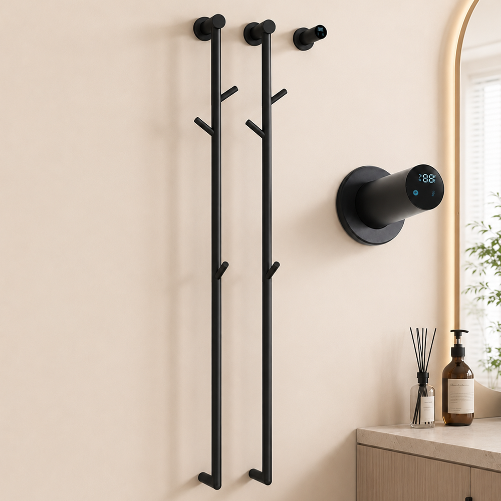 Concealed Hardwired Installation Bathroom Towel Warmer Fast Drying  Stainless Steel Electric Heated Towel Rack