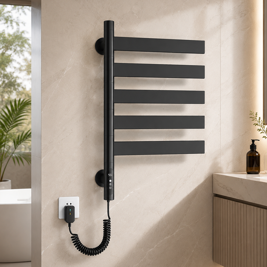 Swivel Electric Heated Towel Rack with Timer