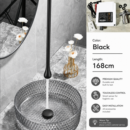 Luxury Smart Sensor Hanging Faucet – Custom Length Touchless Basin Faucet for Modern Bathroom Sink