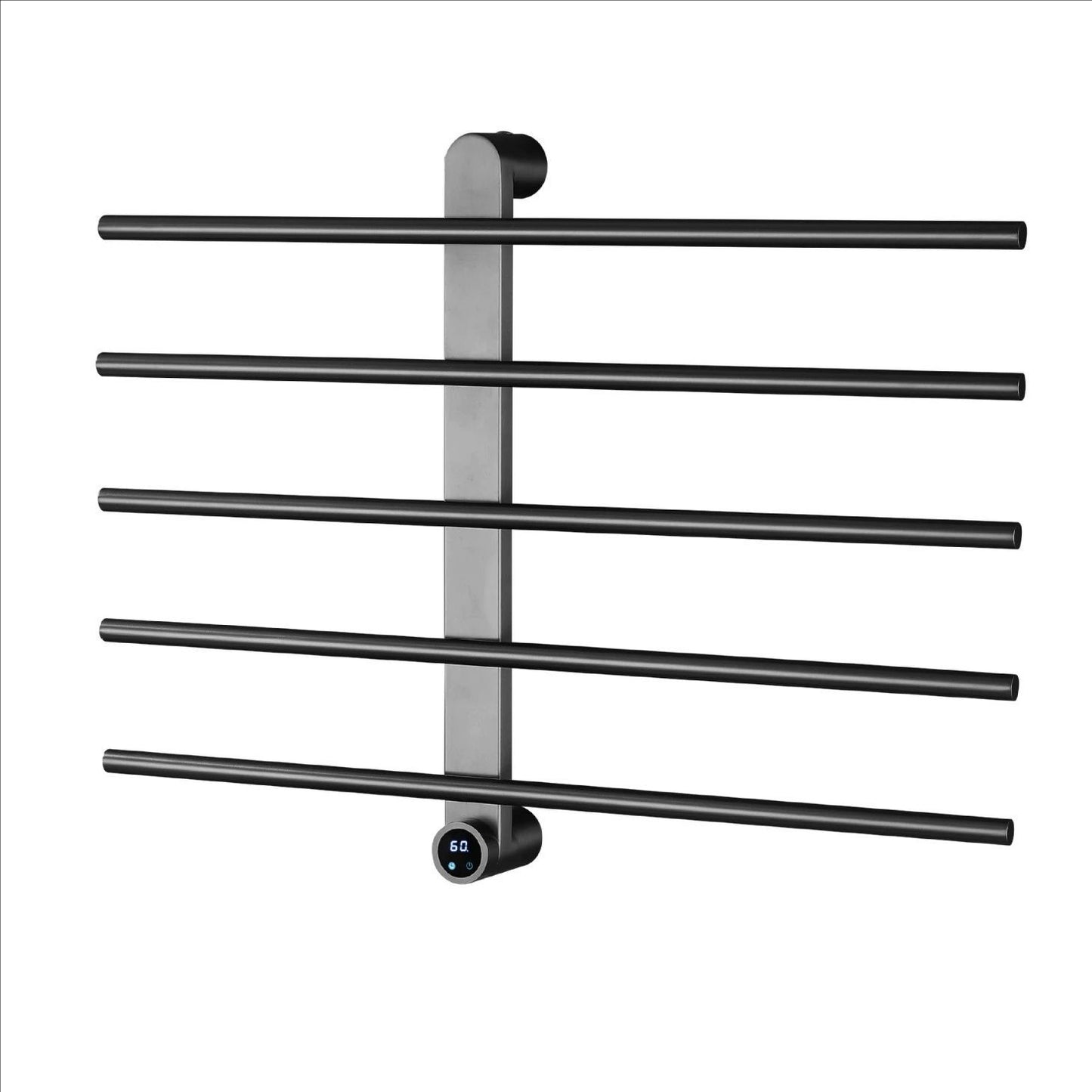 Wall-Mounted Electric Heated Towel Rack with Digital Temperature Control 5 Bars
