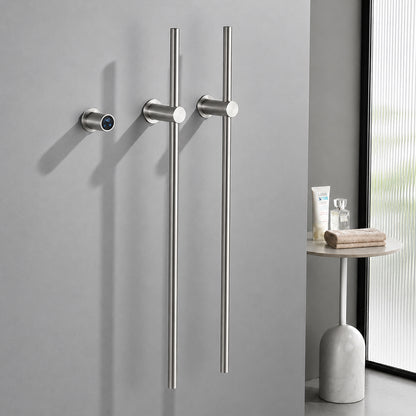 Electric Heated Towel Warmer Rack, Wall-Mounted Bathroom Towel Dryer with Digital Timer