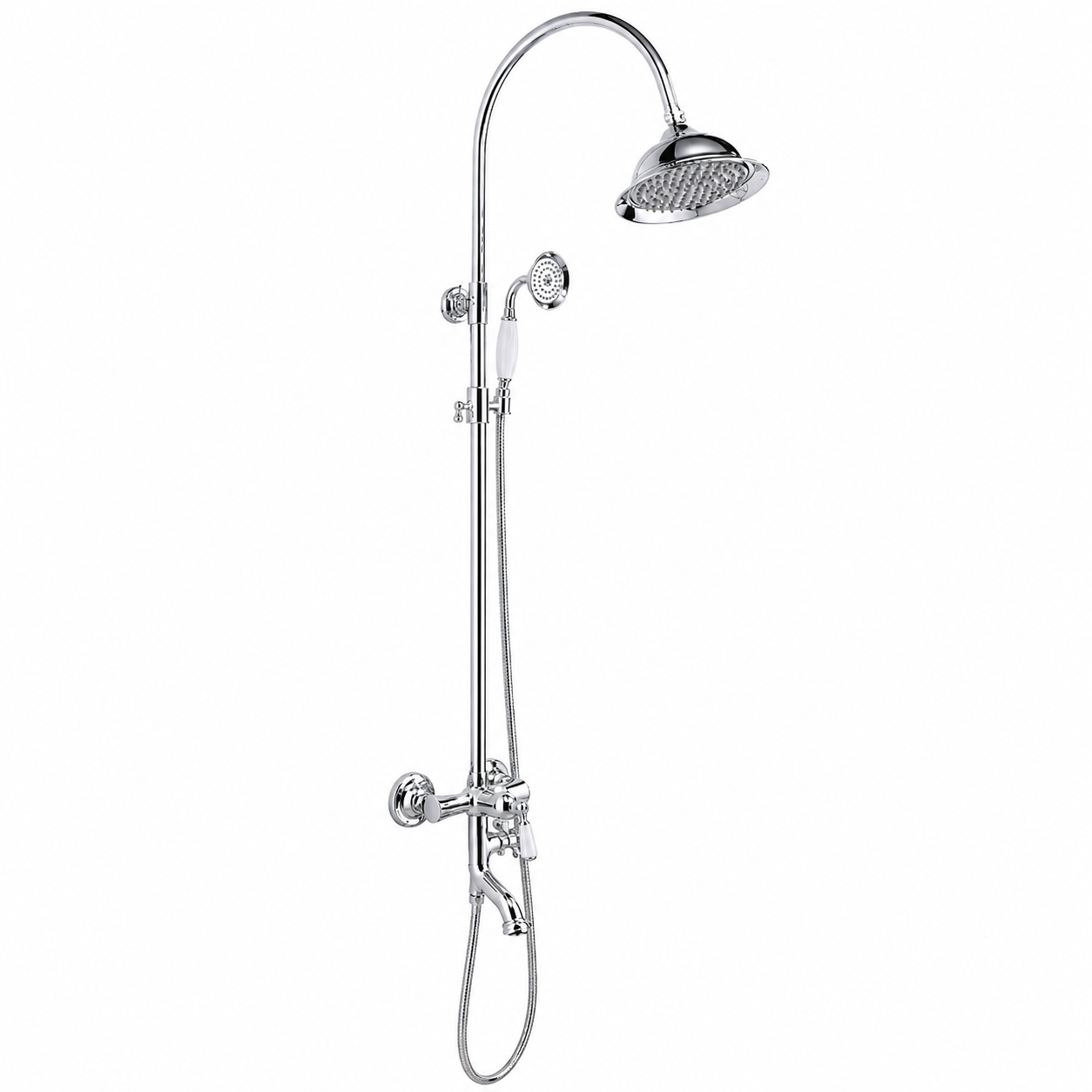 Bathroom Shower Faucet Set Rainfall Shower System Wall Mount Bathroom Faucet