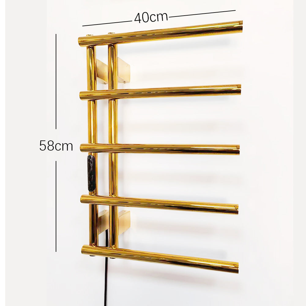 Luxury Electric Heated Towel Rail Stainless Steel Wall Mount Heated Towel Rack Towel Warmer