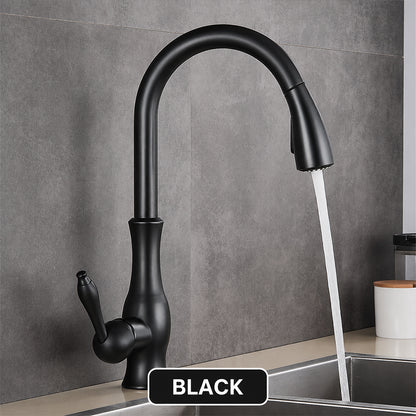 High-Arc Pull-Out Kitchen Faucet with Dual-Function Sprayer and 360° Swivel Spout