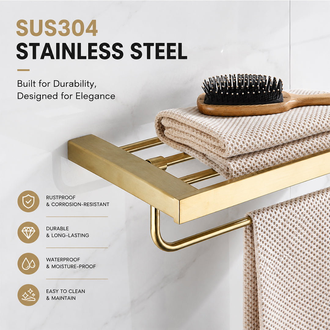 Stainless Steel Wall-Mounted Bathroom Hardware Set