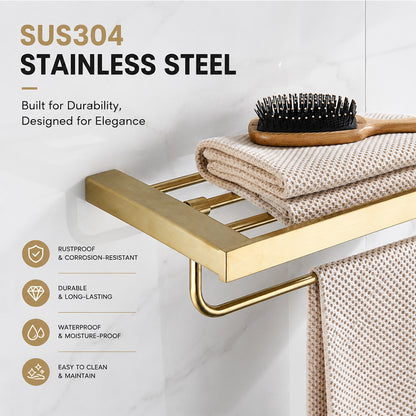Stainless Steel Wall-Mounted Bathroom Hardware Set
