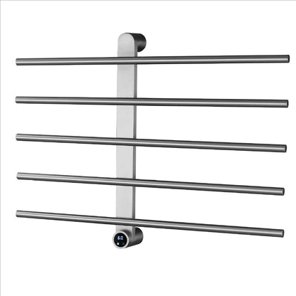 Wall-Mounted Electric Heated Towel Rack with Digital Temperature Control 5 Bars