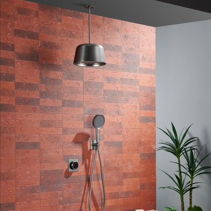 Concealed LED Ceiling Rain Shower System with Handheld Sprayer