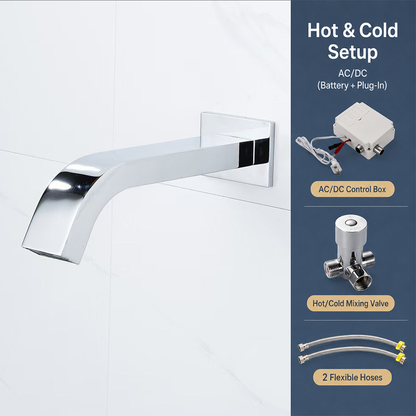 Wall Mount Automatic Bathroom Sink Faucet Sensor Basin Faucet