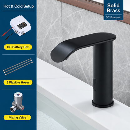 Touchless Sensor Waterfall Bathroom Faucet Basin Faucet