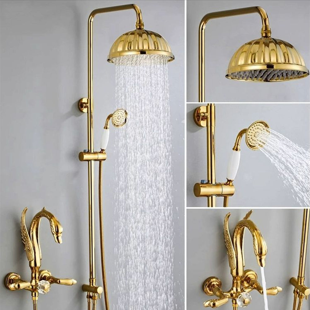 Bathroom Shower Faucet Set Swan Rainfall Shower System