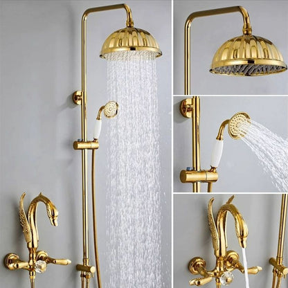Bathroom Shower Faucet Set Swan Rainfall Shower System