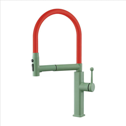 Pull-Down Kitchen Faucet with Flexible Spout and Single Handle