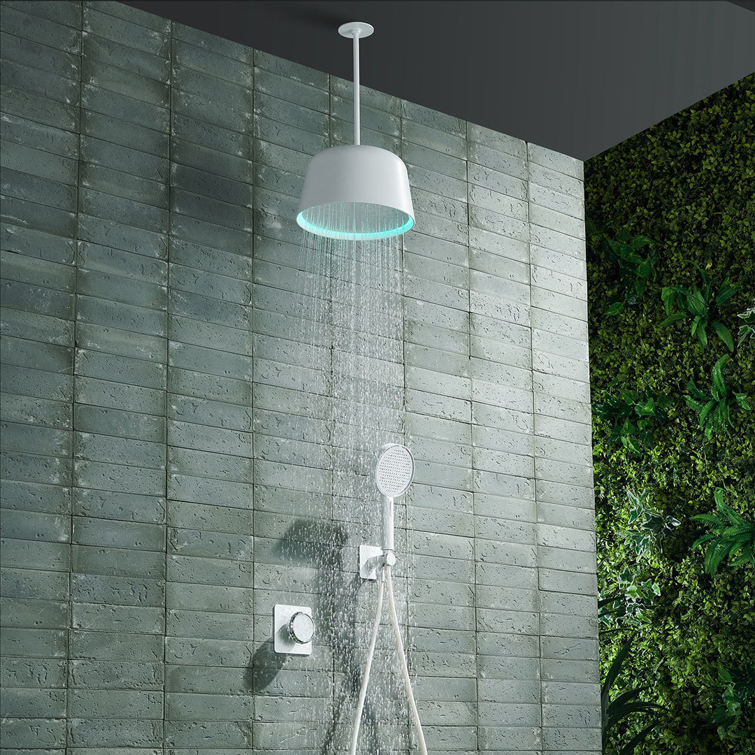 Concealed LED Ceiling Rain Shower System with Handheld Sprayer