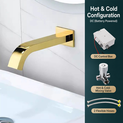 Wall Mount Automatic Bathroom Sink Faucet Sensor Basin Faucet