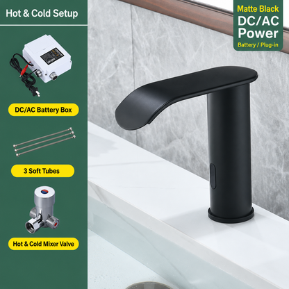 Touchless Sensor Waterfall Bathroom Faucet Basin Faucet