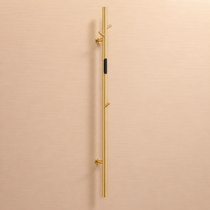 Smart Electric Heated Towel Rack with Hooks – Modern Wall Mounted Towel Warmer