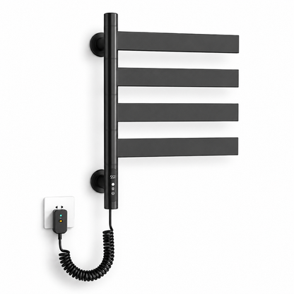 Swivel Electric Heated Towel Rack with Timer