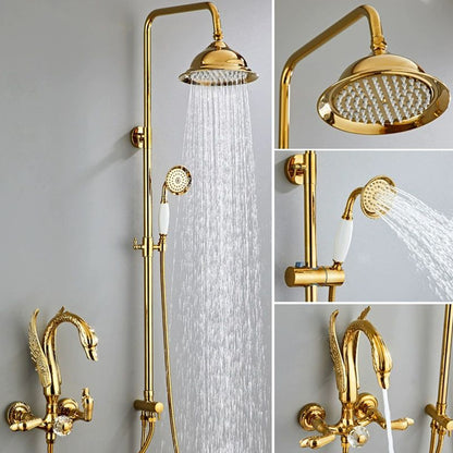 Bathroom Shower Faucet Set Swan Rainfall Shower System