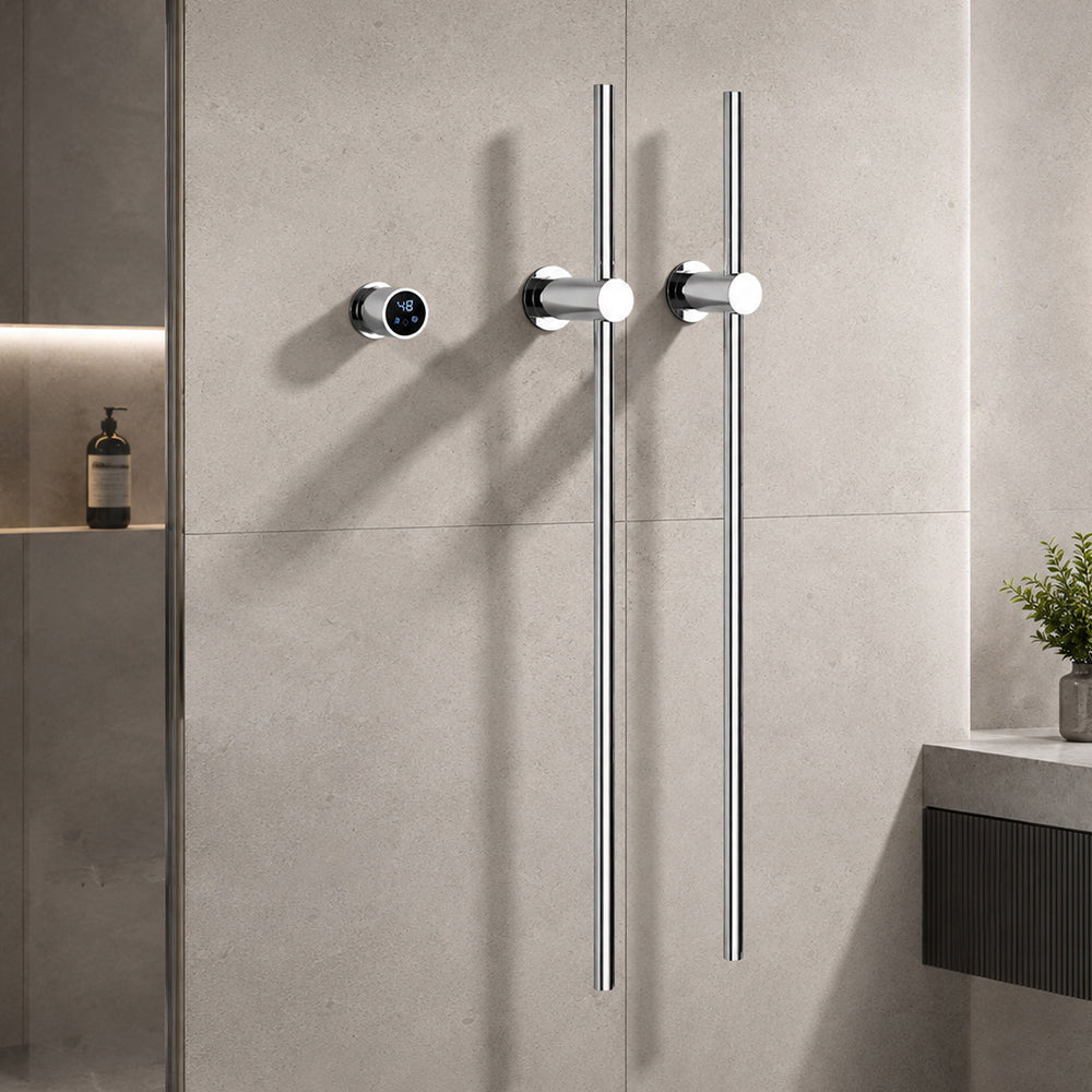 Electric Heated Towel Warmer Rack, Wall-Mounted Bathroom Towel Dryer with Digital Timer