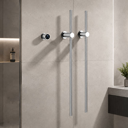 Electric Heated Towel Warmer Rack, Wall-Mounted Bathroom Towel Dryer with Digital Timer