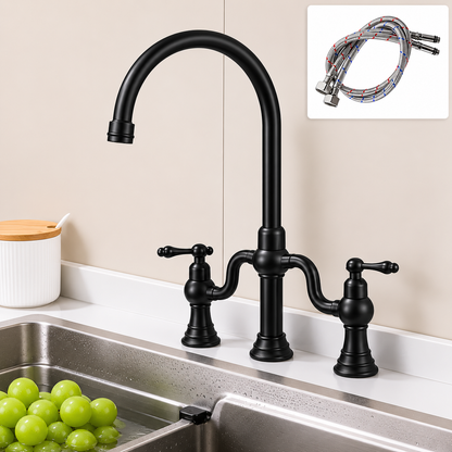 Kitchen Faucet Dual Handle High Arc Luxury Tap