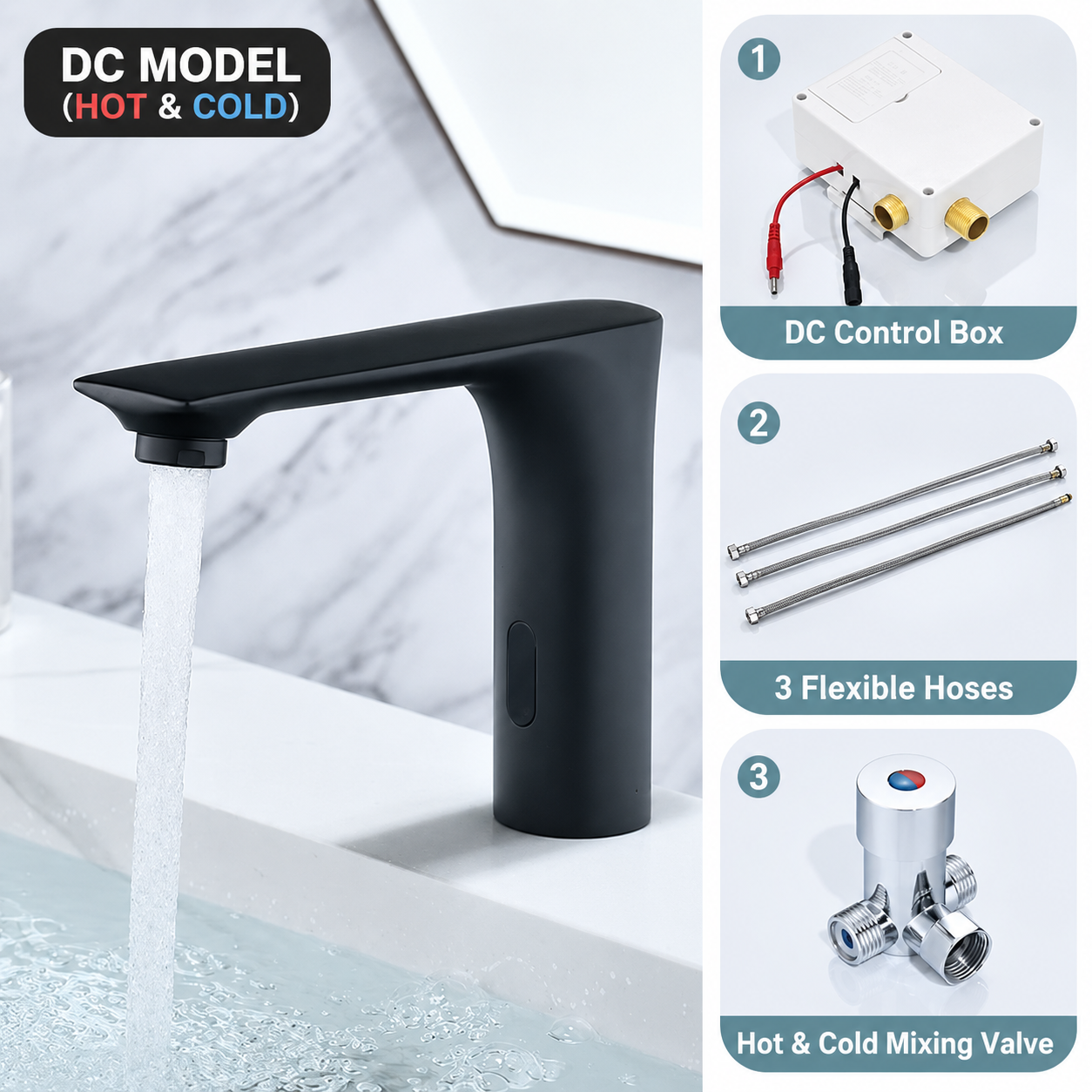 Touchless Sensor Basin Faucet Automatic Bathroom Faucet