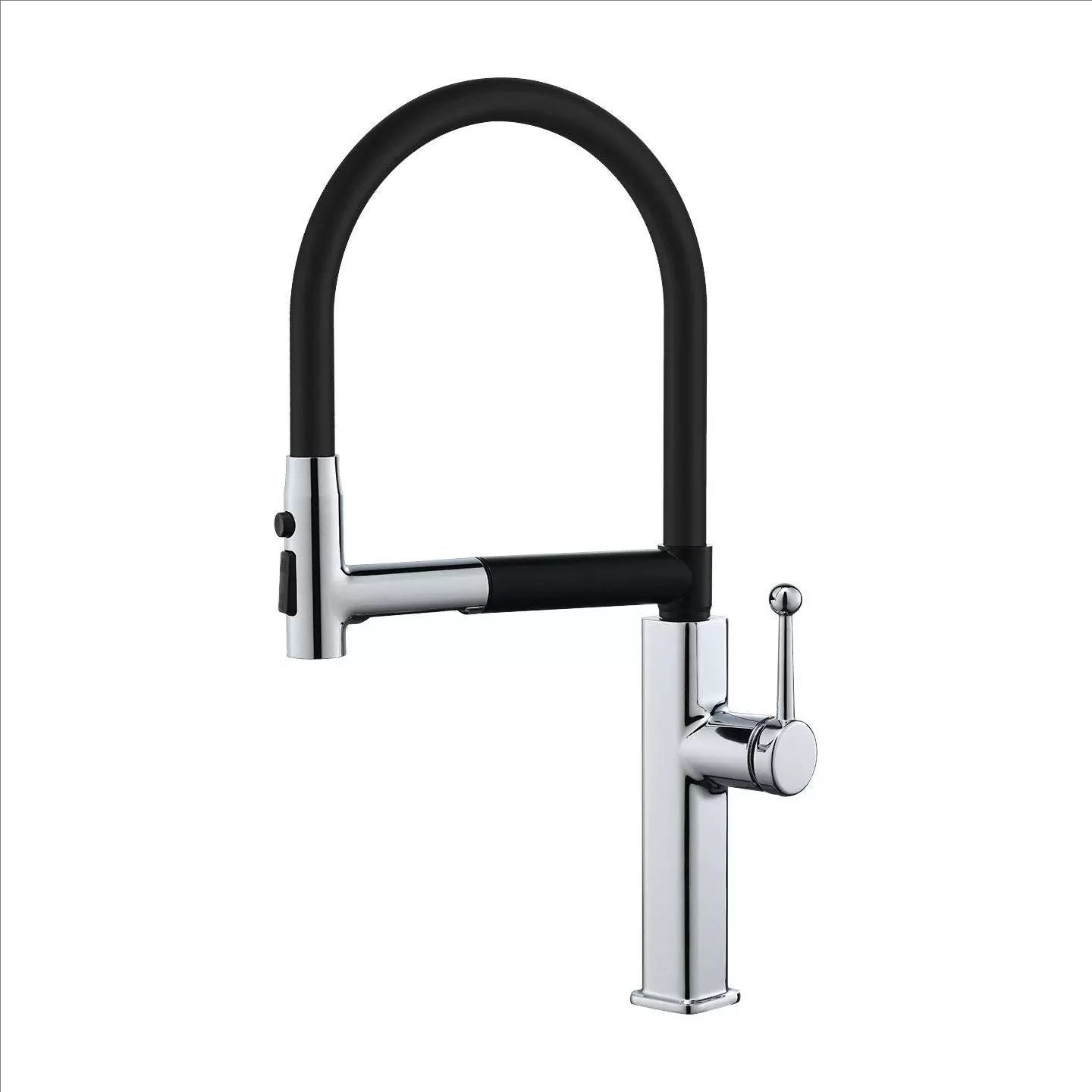 Pull-Down Kitchen Faucet with Flexible Spout and Single Handle