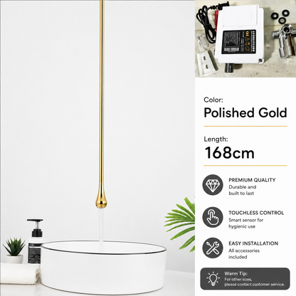 Luxury Smart Sensor Hanging Faucet – Custom Length Touchless Basin Faucet for Modern Bathroom Sink