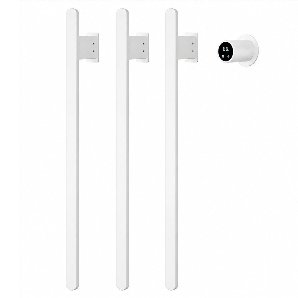 Luxury WiFi Heated Towel Rack – Hardwired Wall Mounted Electric Towel Warmer-3 Bars