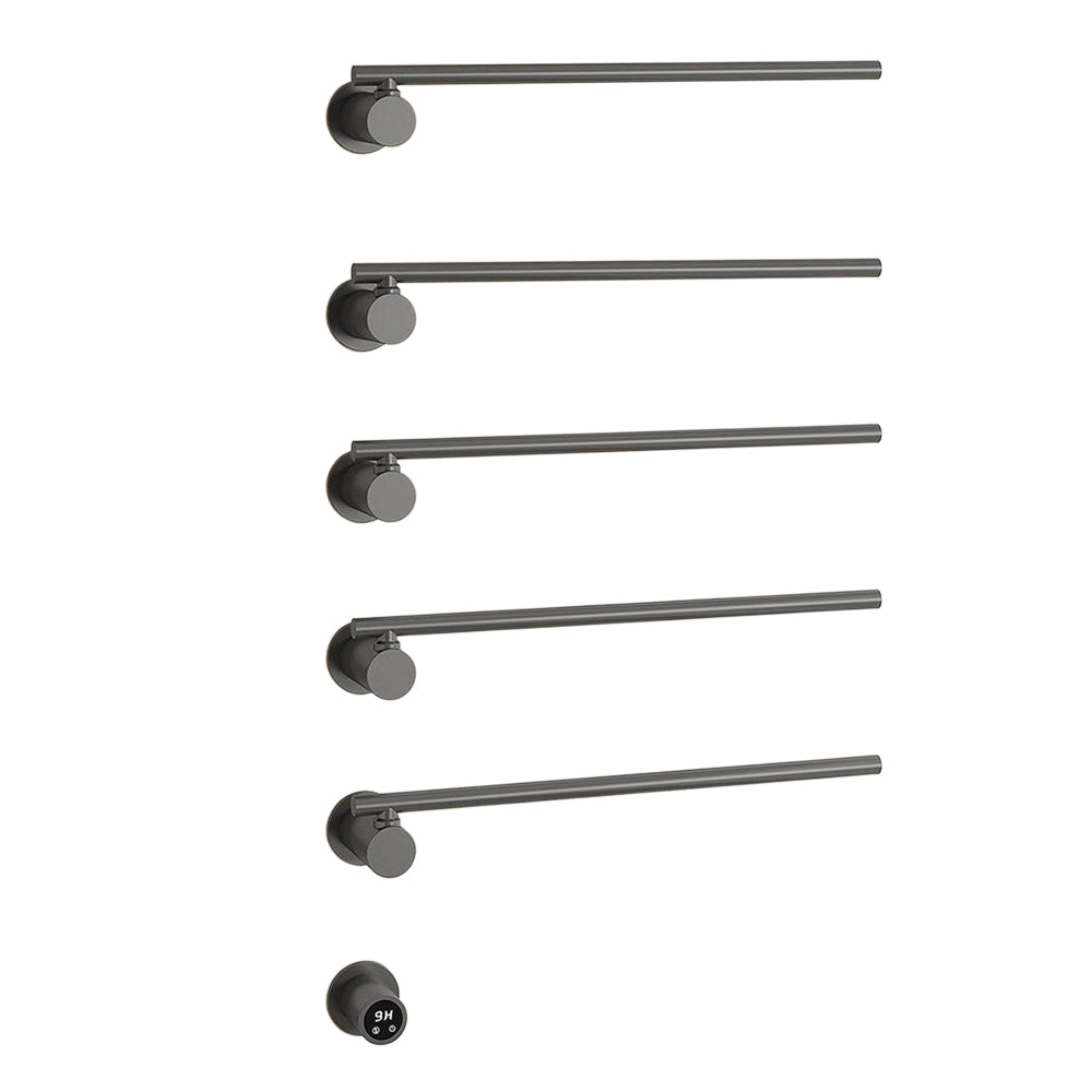 Wall Mounted Electric Heated Towel Rack with Swivel Bars Towel Warmers