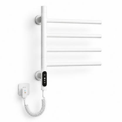 Swivel Electric Heated Towel Rack with Timer