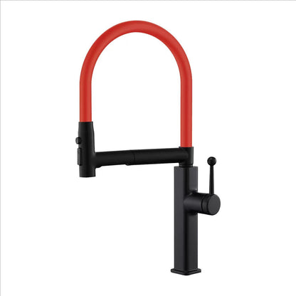 Pull-Down Kitchen Faucet with Flexible Spout and Single Handle