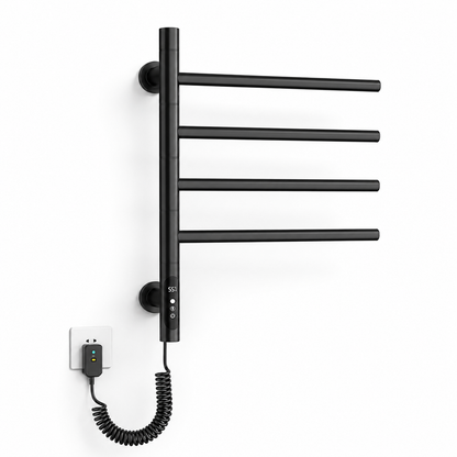 Swivel Electric Heated Towel Rack with Timer