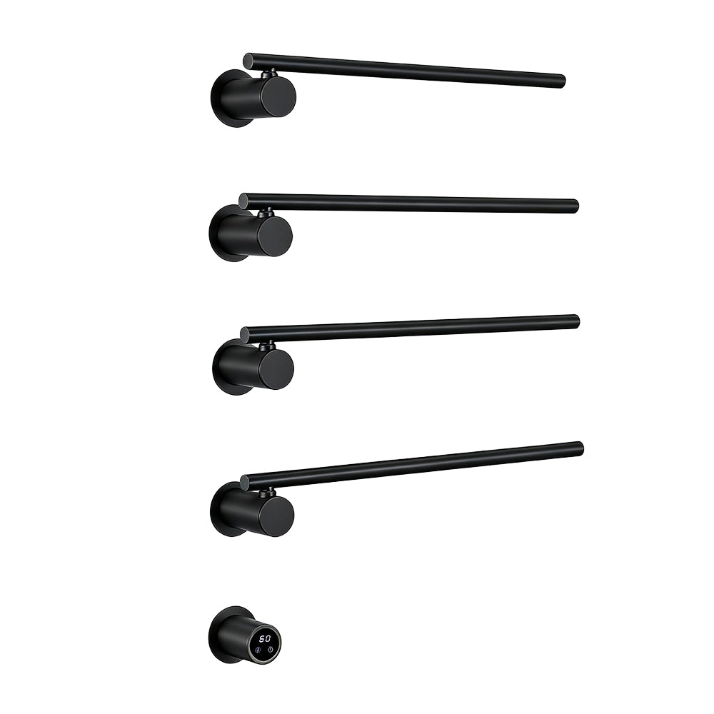 Wall Mounted Electric Heated Towel Rack with Swivel Bars Towel Warmers