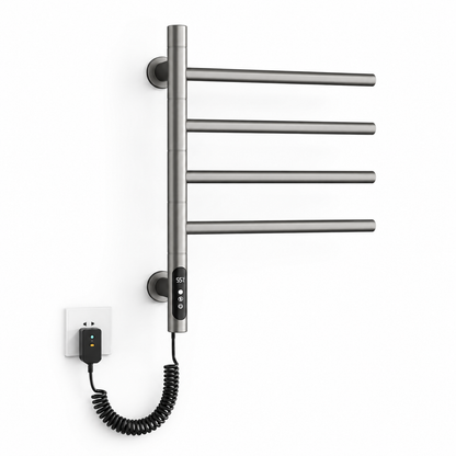 Swivel Electric Heated Towel Rack with Timer