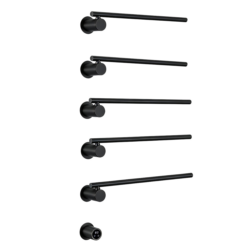 Wall Mounted Electric Heated Towel Rack with Swivel Bars Towel Warmers