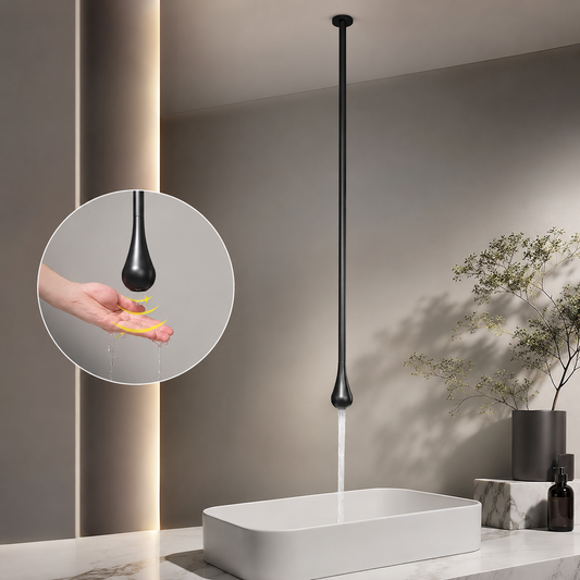 Luxury Smart Sensor Hanging Faucet – Custom Length Touchless Basin Faucet for Modern Bathroom Sink
