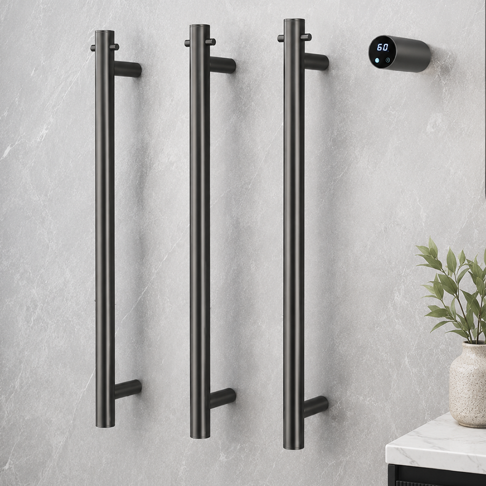 Luxury Smart Heated Towel Rack – Modern Wall Mounted Electric Towel Warmer with Digital Temperature Control