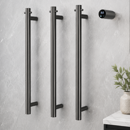 Luxury Smart Heated Towel Rack – Modern Wall Mounted Electric Towel Warmer with Digital Temperature Control